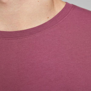 T-shirts pour hommes personnalisés de couleur bordeaux en gros slim fitness à manches courtes été coton logo personnalisé col en o broderie impression - Product Image 5