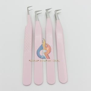 Pince à cils professionnelle à volume de botte à 90 degrés pince à épiler en acier inoxydable durable pour l'extension de cils - Product Image 4