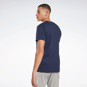 Camisetas bordadas para hombre, camisetas de algodón puro, camisetas para hombre con logo, logo personalizado impreso en DTG, camisetas para hombre color azul marino, ropa. - Product Image 2