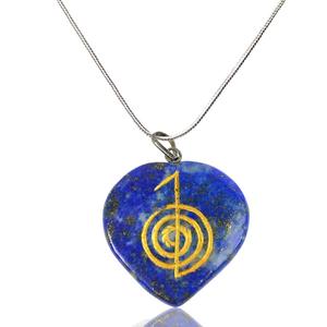 จี้หิน ลาพิส ลาซูลี หัวใจ โช คู เรย์ จี้คริสตัล สร้อยคอ หินธรรมชาติ เสน่ห์บําบัด สร้อยคออาเกต อัญมณี emf - Product Image 4