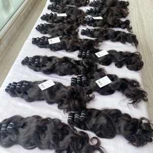 Extensiones de cabello humano 100% indio sin procesar, pelo peruano ondulado a granel con cierre - Product Image 3