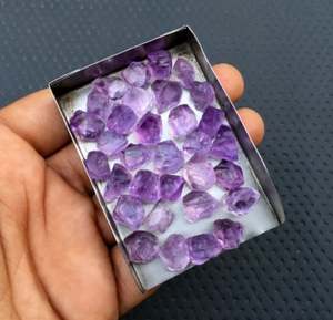 Piedras naturales de amatista rosa, piedras naturales curativas, para hacer joyas, colección de piedras, 50 piezas - Product Image 4