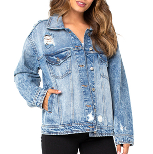 Veste en jean vintage pour femme, en Denim de haute qualité, personnalisée, à la mode - Product Image 3