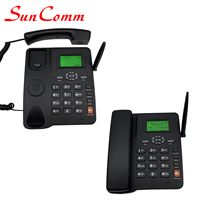 Téléphone de bureau sans fil fixe SC-3968-GP Quadri-bande 850/900/1800/1900MHz avec fonction SMS par carte SIM et garantie d'un an