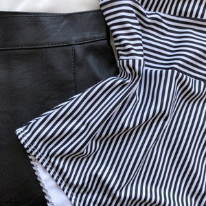 Bikini une pièce à rayures noires et blanches nouvel arrivage personnalisé en gros - Product Image 5