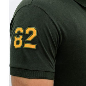 Polo de algodón para hombre, camiseta lisa con Logo Oem, color blanco - Product Image 6