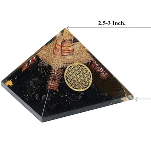 Selenite Black Tourmaline Orgone Pyramid Wholesale Orgone Energy Pyramids <b>Orgonite</b> Pyramid For - Product Image 4