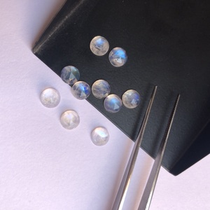 6mm naturel arc-en-ciel pierre de lune pierre ronde Rose coupe lâche Cabochon pierre précieuse pour la fabrication de bijoux Semi précieux en ligne inde Alibaba - Product Image 2