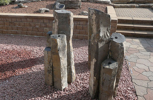 Fontaine d'eau décorative de pilier de basalte de roche naturelle d'extérieur pour <span class=keywords><strong>les</strong></span> parcs pelouse arrière-cour - Product Image 3