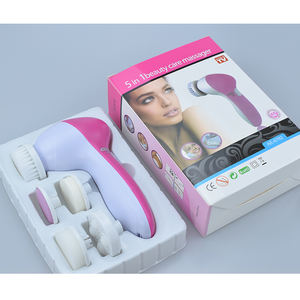 Многофункциональная электрическая щетка для очищения лица 5 в 1 с пластиковой насадкой – массажер для красоты - Product Image 5