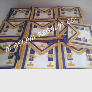 Hand Embroidery Master Mason Provincial Past Master Velvet Border Apron and <b>Collar</b> and Jewel - Product Image 5