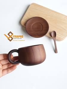 Ensemble de tasses à café et thé japonais de haute qualité, fait à la main en bois - Product Image 2