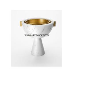 Mármol negro elegante con cuencos de metal Diseño de decoración estándar Nuevos cuencos modernos elegantes para servir a un precio razonable - Product Image 4