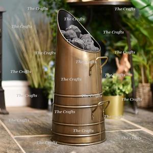 Seau de conception classique Seau de charbon de taille et de forme personnalisées dans un seau de stockage de charbon en cuivre à bas prix - Product Image 2