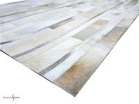 2024 Neueste Design Luxus bestickte Leder teppiche Hand gefertigt von Artisans Designer Hair On Cowhide Leather Carpet
