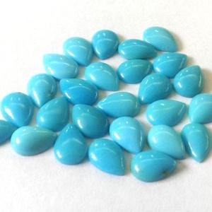 Meilleure Qualité Top Vente Naturel 6x9mm Sleeping Beauty Turquoise Poire Cabochons Pierres Précieuses En Vrac De Grossiste - Product Image 3