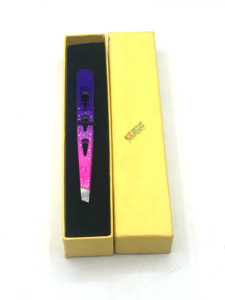 Nouveau revêtement de papier professionnel en acier inoxydable pointe argentée pince à épiler avec votre propre Instrument de beauté Logo personnalisé - Product Image 2