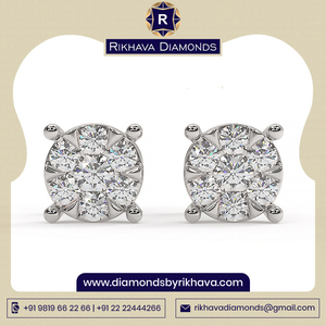 Boucles d'oreilles en or blanc 10 carats de qualité supérieure pour femmes exclusivement auprès de vendeurs et fabricants indiens - Product Image 2