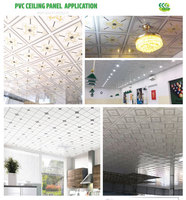 Panneaux de plafond suspendu en PVC blanc lisse 2x2 ignifuges classe A pour bureau