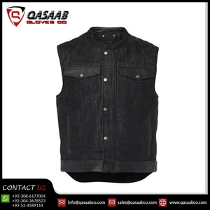 Mode cuir respirant hommes moto fermeture éclair Slim-Fit sans manches en cuir PU Street-Wear cyclisme gilet gilets - Product Image 3