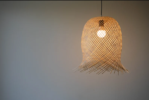 Abat-jour en rotin à queue de gland de style fermier traditionnel japonais en bambou pour les jeunes - Product Image 4