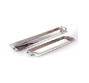 Plaque arrondie de finition argentée de haute qualité plateau de service de conception martelé de meilleure qualité à vendre - Product Image 5