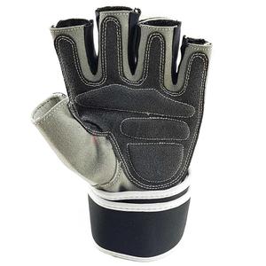 High Quality Leather <b>Fitness</b> <b>Gloves</b> with Wrist Strap Wholesale Price for Outdoor Sports and Gym Bodybuilding Workout Training - Product Image 3