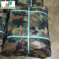 Vente en gros au Vietnam de bâches camouflage anti-déchirure de haute qualité personnalisées 6X10 haute densité PVC HDPE PE services d'impression par découpe