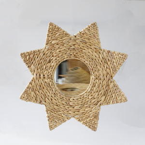 Vietrustic última decoración del hogar agua Jacinto paja espejo Babyroom espejo decorativo - Product Image 4