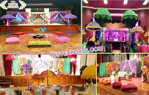 Parapluie décoratif pour le thème Mehndi, décoration élégante et colorée, thème Mehndi, avec parapluie, 1 pièce, très tendance - Product Image 5