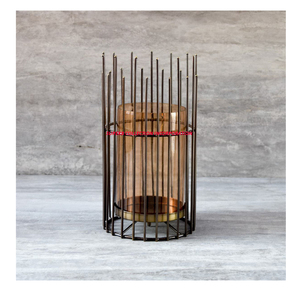 Soporte de vela de Hurricane, diseño de Metal personalizado, alambre negro, nuevo diseño, superventas y alta calidad - Product Image 1