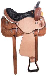 Ensemble de selle anglaise en cuir de qualité supérieure Barrel Racing Western Horse Tack Plusieurs tailles 14 "-18" et couleurs disponibles - Product Image 5