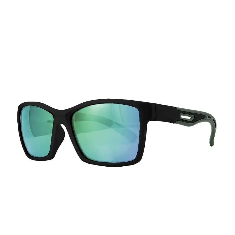 Borjye j147a óculos de sol, fácil de montar, lente verde, sem parafuso, dobradiça