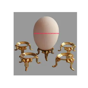 Soporte para huevos de gallina individual chapado en oro, de latón, de diseño lujoso, para Hotel y cocina