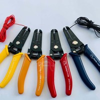 Dénudeur de fils automatique multifonction pour électricien, poignée en plastique confortable PVE, F-119, acier haute teneur en carbone de qualité industrielle, OEM