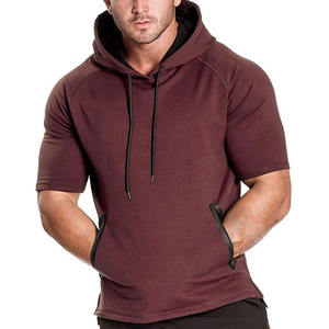 OEM-Sudadera con capucha de manga corta para hombre, ropa con estampado personalizado, informal, a la moda, venta al por mayor - Product Image 2