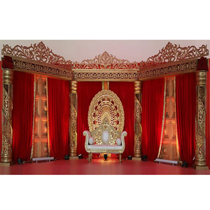 Décoration de mariage traditionnelle royale, scène ouverte, réception de mariage, royale, couronne de cérémonie - Product Image 1