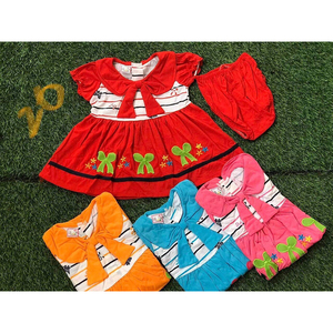 Vestido informal de verano para niña, ropa de Boutique de algodón y LICRA, sólido, estampado, 1 a 2 años - Product Image 2