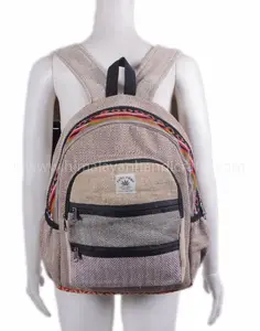 Nepalese hemp and cotton canvas medium bag and backpack 0096