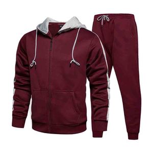 Conjunto de sudaderas con capucha transpirables de deporte de invierno de talla grande para hombre - Product Image 1