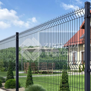 Sắt chống trộm ISO9001 mạ kẽm tam giác Hàn lưới ngoài trời 3D cong uốn dây vườn hàng rào 3D mô hình thân thiện với môi trường - Product Image 2