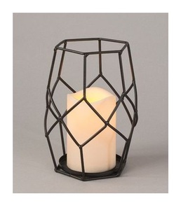 Vintage <b>Black</b> Finished Geometric Metal Candle <b>Holder</b> Manufacturer and Exporter Custom Shape Geometric Metal Candle <b>Holder</b> - Product Image 2