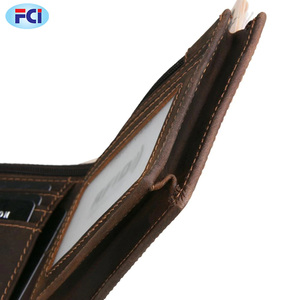 Wholesale New Design Custom Slim Minimalist Rfid Blocking Men Genuine Leather Made Classic Wallet - Product Image 4