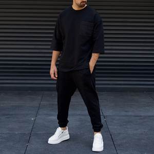 ชุดวอร์ม Jogger สำหรับผู้ชาย,ชุดวอร์มแบบมีสายด้านหน้าขนาดใหญ่สไตล์ยืดหยุ่นขนาดใหญ่เสนอราคาที่ดีที่สุดเทรนด์ขายส่งปี2022 - Product Image 4