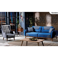 Ensemble de canapés Chesterfield modernes capitonnés avec structure en bois massif, sans taxes, pour appartement, centre commercial, école, hôpital, atelier, entrepôt - Modèle Sumatra (Turquie)