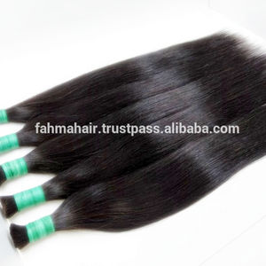 CHEVEUX HUMAINS CRUS EN VRAC CHEVEUX INDIENS REMY QUALITÉ SUPÉRIEURE TEXTURE DROITE 8 "-32" LONGUEUR - Product Image 1