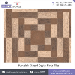 Meilleure vente de carreaux de sol émaillés en porcelaine numérique au design moderne 600x600mm, excellent look du fournisseur indien - Product Image 5