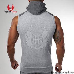 <b>Men's</b> <b>Sleeveless</b> <b>Hoodie</b> Fitness Vest 100% Cotton Outdoor Activities Running Gym Training <b>Sleeveless</b> Pullover Hoodies - Product Image 4