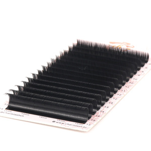 Extensiones de Pestañas de Fibra PBT Coreanas con Puntas Divididas, Forma Elíptica, Fáciles de Abanicar, Cajas de Papel Personalizadas, Curvatura BC, Proveedores de Vietnam - Product Image 2