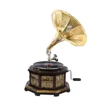 Replica Gramophone Music Player, Wooden Recorded Player